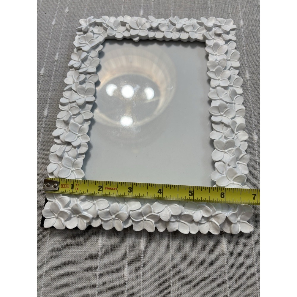 Chic White Plumeria Floral Frame – Boho Coastal Decor & Tropical Vibe Accent 5x7 - Picture 7 of 9